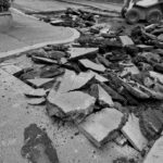 Cutting,The,Road,Surface,With,A,Demolition,Hammer.,The,Hammer