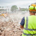 Demolition,Construction,Work.,Worker,At,Building,Site